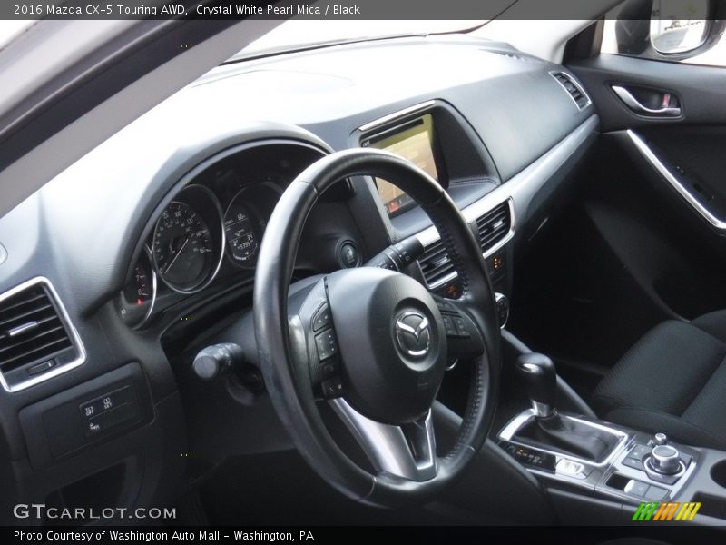 Crystal White Pearl Mica / Black 2016 Mazda CX-5 Touring AWD