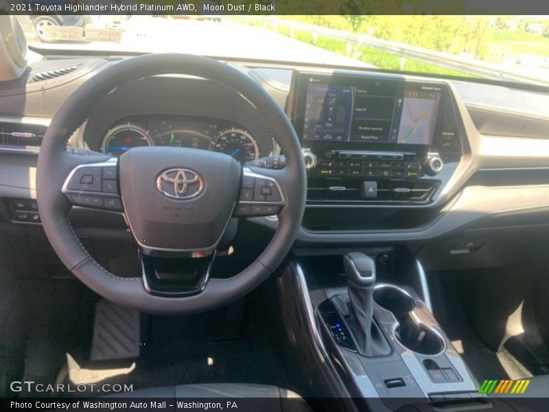 Moon Dust / Black 2021 Toyota Highlander Hybrid Platinum AWD