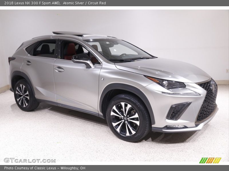 Atomic Silver / Circuit Red 2018 Lexus NX 300 F Sport AWD