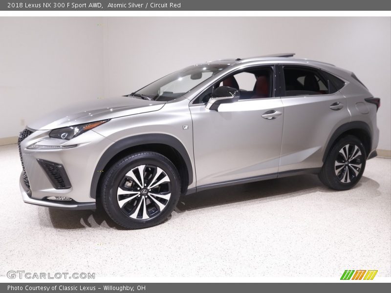Atomic Silver / Circuit Red 2018 Lexus NX 300 F Sport AWD