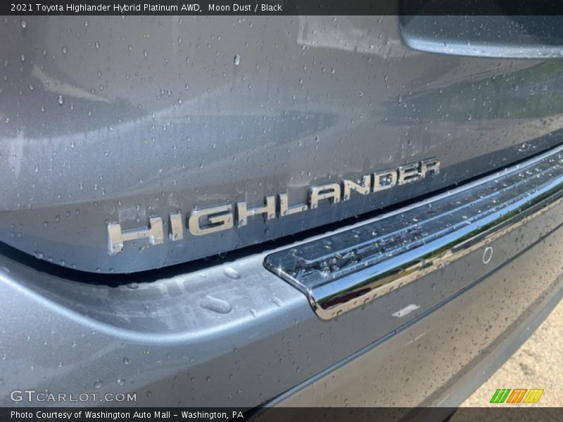 Moon Dust / Black 2021 Toyota Highlander Hybrid Platinum AWD