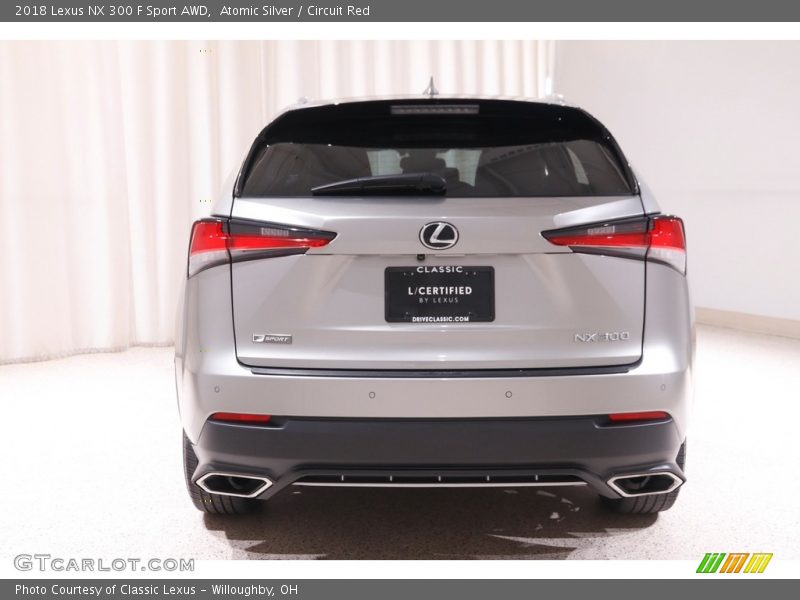 Atomic Silver / Circuit Red 2018 Lexus NX 300 F Sport AWD