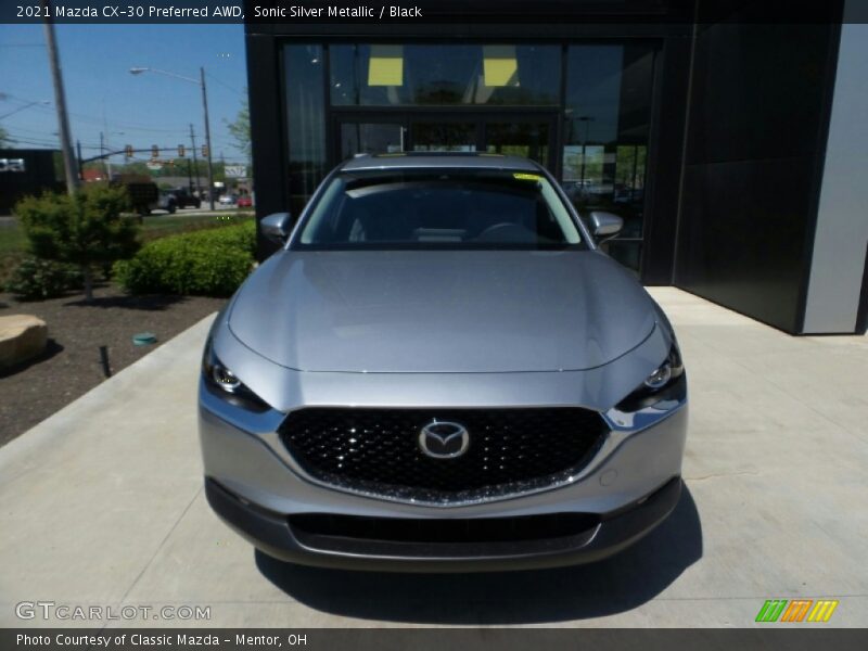 Sonic Silver Metallic / Black 2021 Mazda CX-30 Preferred AWD