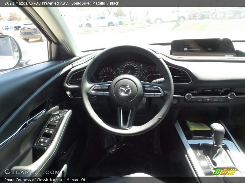 Sonic Silver Metallic / Black 2021 Mazda CX-30 Preferred AWD
