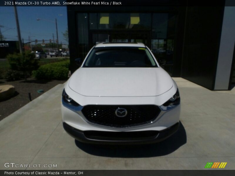 Snowflake White Pearl Mica / Black 2021 Mazda CX-30 Turbo AWD