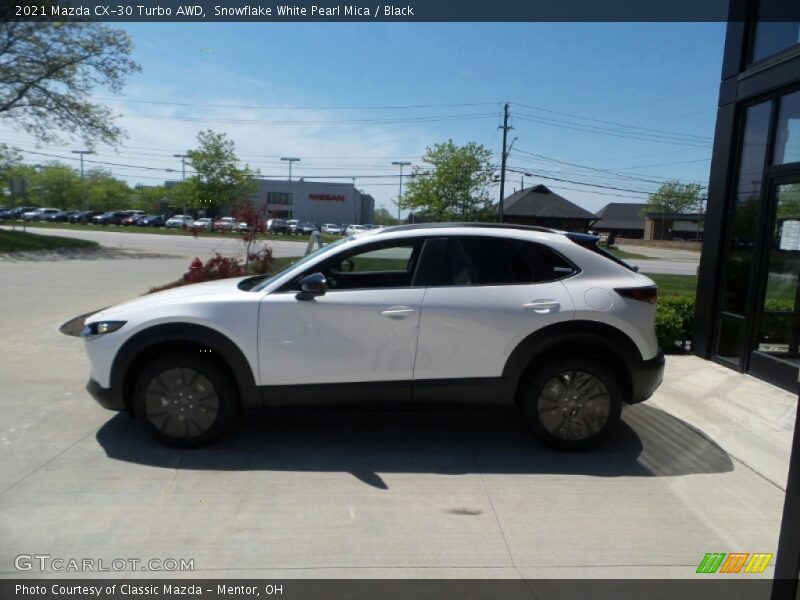 Snowflake White Pearl Mica / Black 2021 Mazda CX-30 Turbo AWD