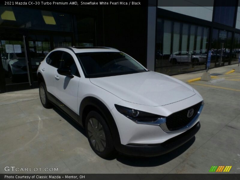 Snowflake White Pearl Mica / Black 2021 Mazda CX-30 Turbo Premium AWD
