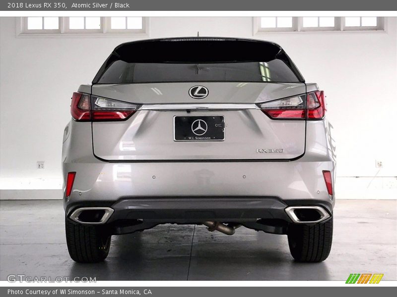 Atomic Silver / Black 2018 Lexus RX 350