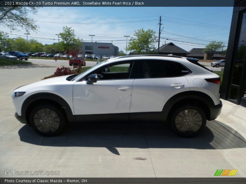Snowflake White Pearl Mica / Black 2021 Mazda CX-30 Turbo Premium AWD