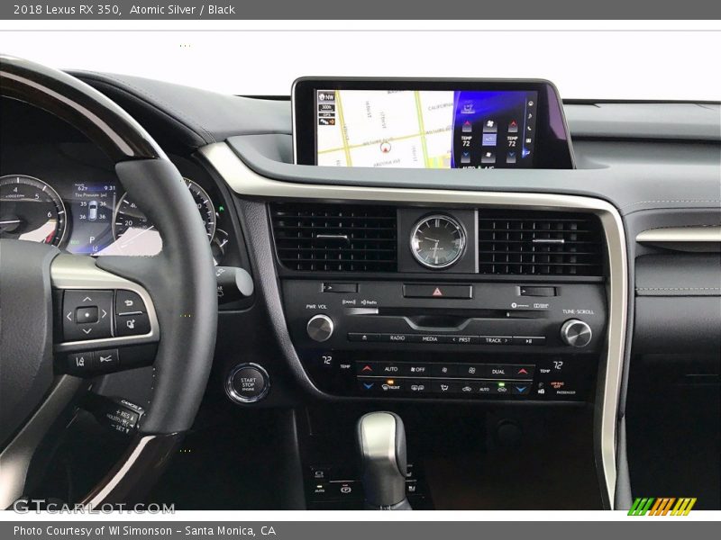 Atomic Silver / Black 2018 Lexus RX 350