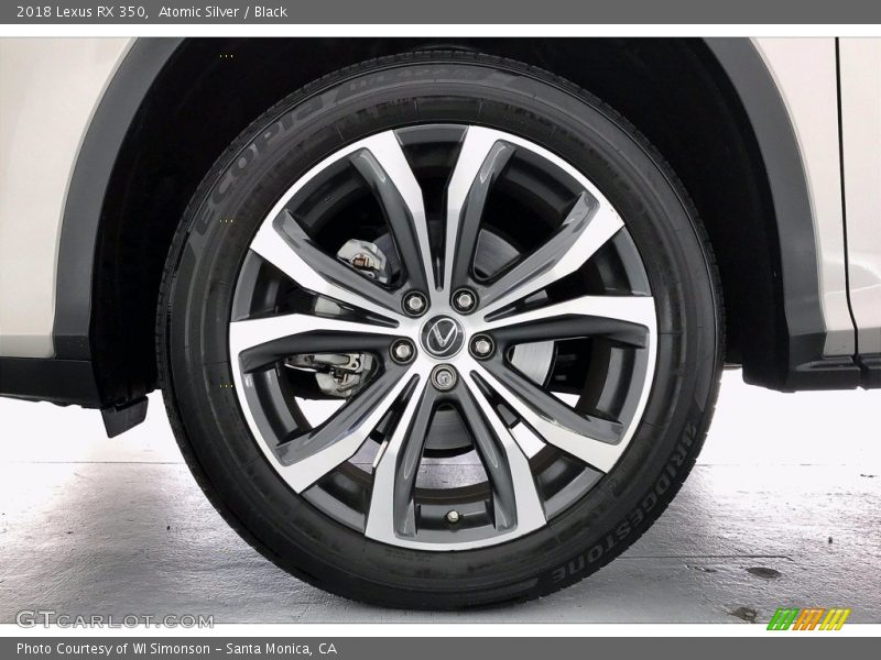 Atomic Silver / Black 2018 Lexus RX 350