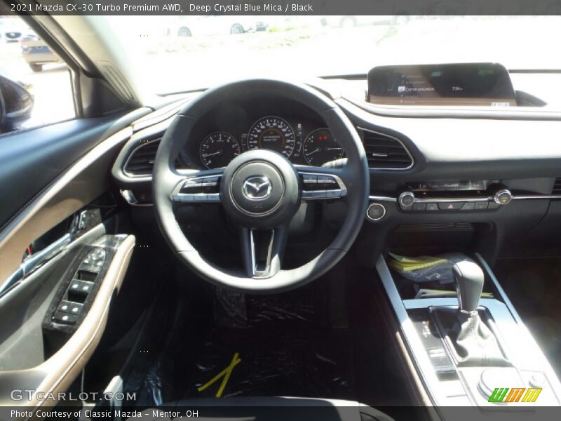 Deep Crystal Blue Mica / Black 2021 Mazda CX-30 Turbo Premium AWD