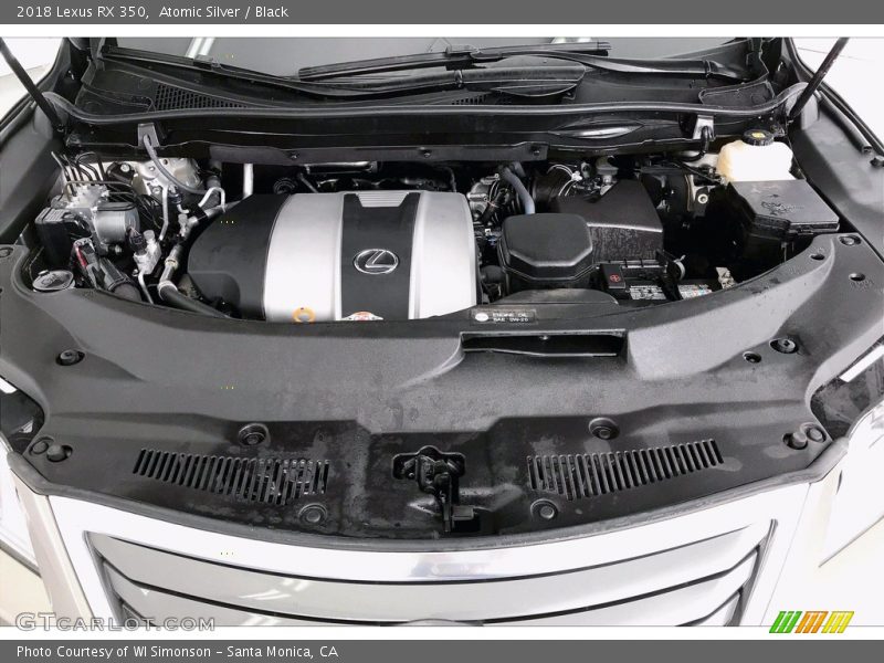 Atomic Silver / Black 2018 Lexus RX 350