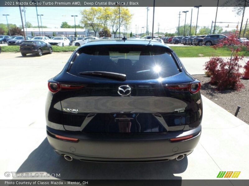 Deep Crystal Blue Mica / Black 2021 Mazda CX-30 Turbo Premium AWD