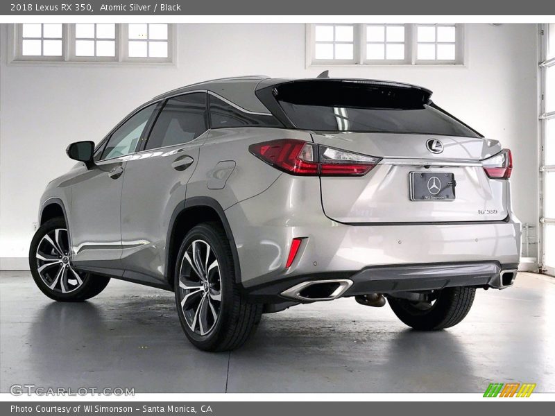 Atomic Silver / Black 2018 Lexus RX 350