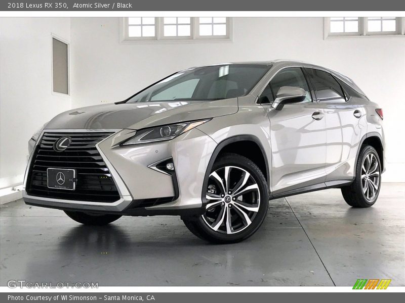 Atomic Silver / Black 2018 Lexus RX 350