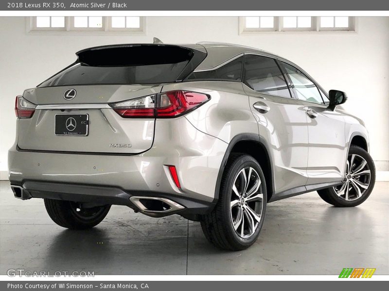Atomic Silver / Black 2018 Lexus RX 350