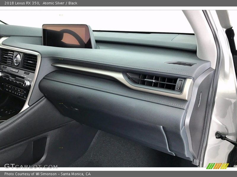 Atomic Silver / Black 2018 Lexus RX 350
