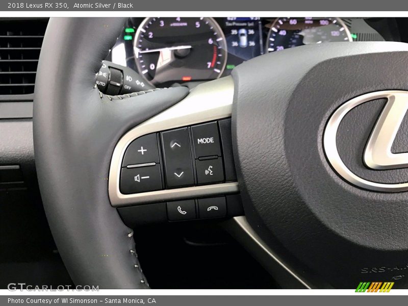 Atomic Silver / Black 2018 Lexus RX 350