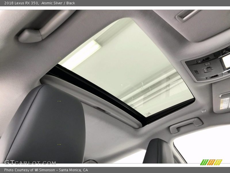 Atomic Silver / Black 2018 Lexus RX 350