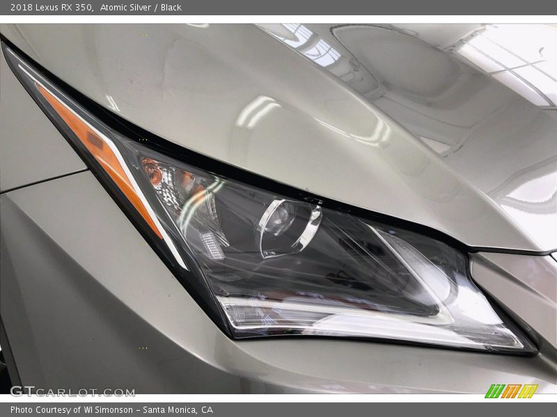 Atomic Silver / Black 2018 Lexus RX 350