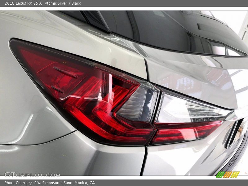 Atomic Silver / Black 2018 Lexus RX 350