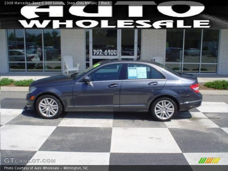 Steel Grey Metallic / Black 2008 Mercedes-Benz C 300 Luxury