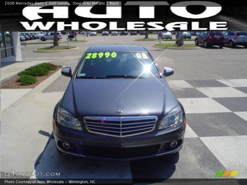 Steel Grey Metallic / Black 2008 Mercedes-Benz C 300 Luxury