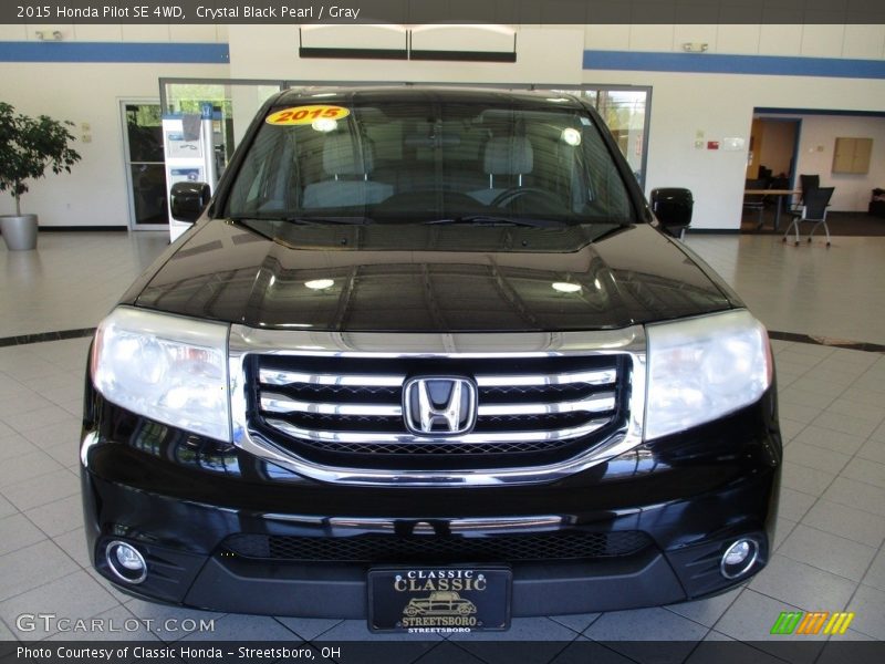 Crystal Black Pearl / Gray 2015 Honda Pilot SE 4WD