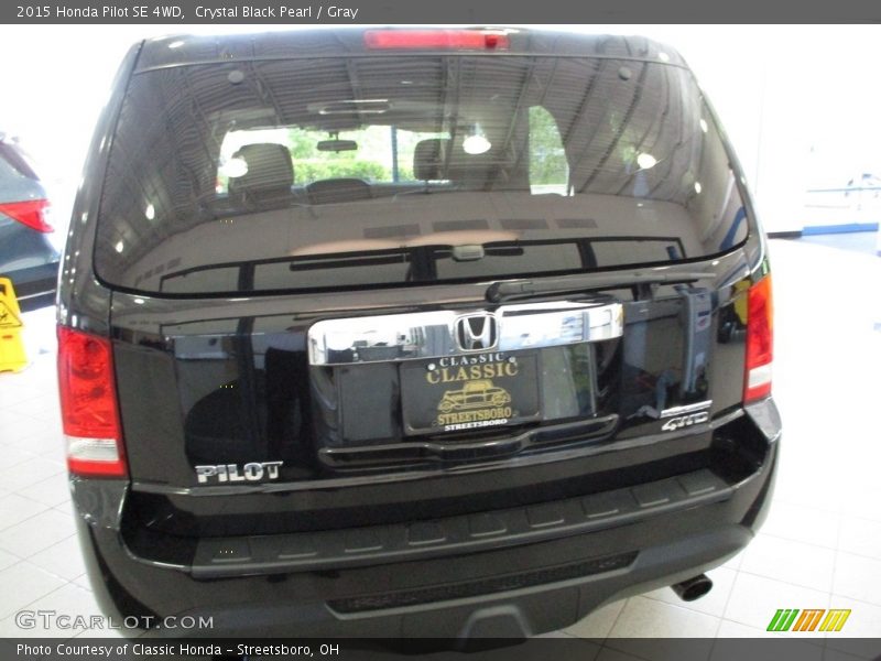 Crystal Black Pearl / Gray 2015 Honda Pilot SE 4WD