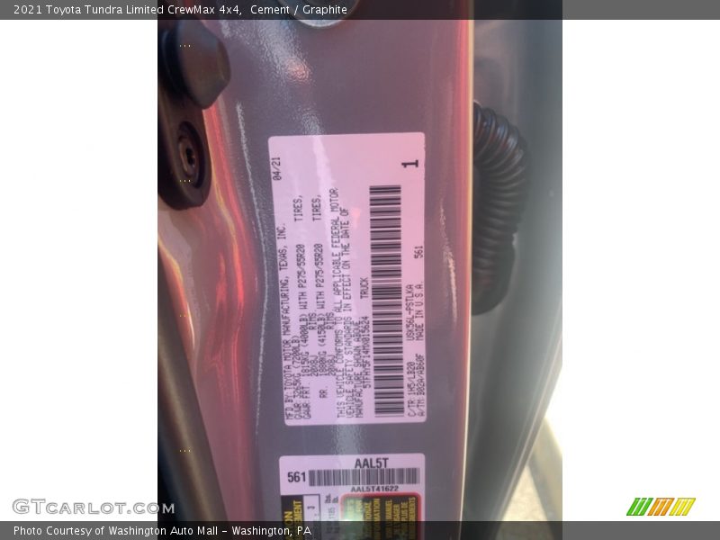 Cement / Graphite 2021 Toyota Tundra Limited CrewMax 4x4