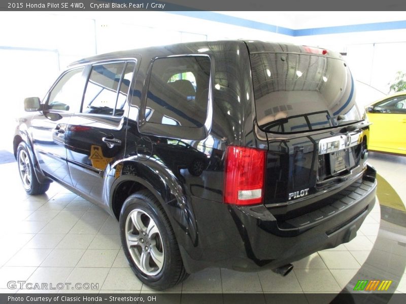 Crystal Black Pearl / Gray 2015 Honda Pilot SE 4WD