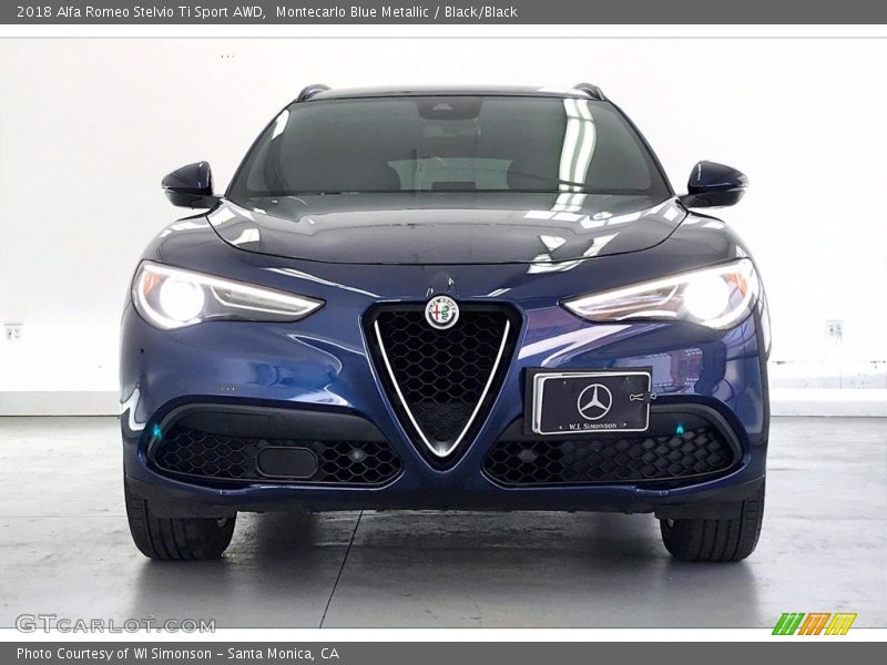 Montecarlo Blue Metallic / Black/Black 2018 Alfa Romeo Stelvio Ti Sport AWD