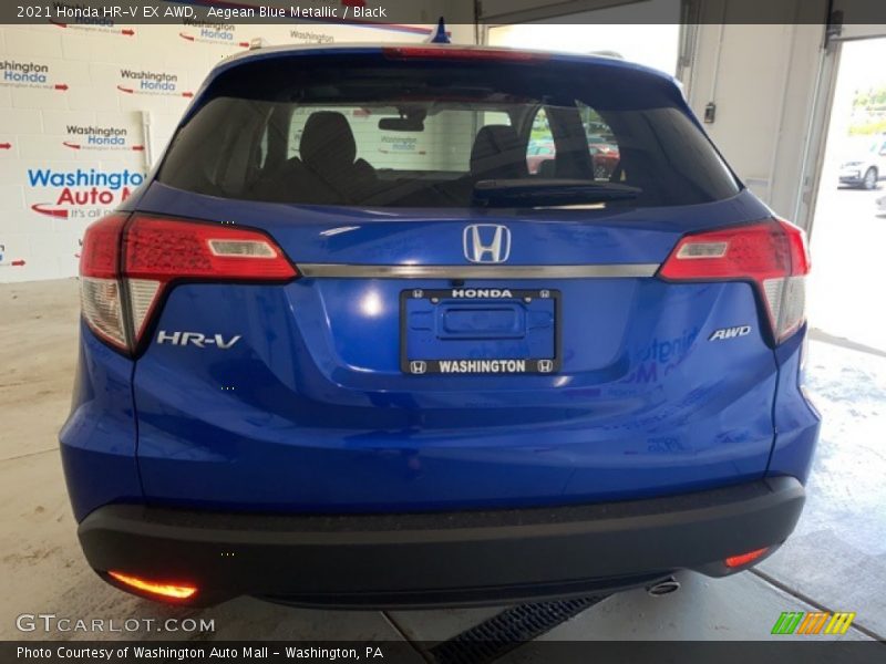 Aegean Blue Metallic / Black 2021 Honda HR-V EX AWD