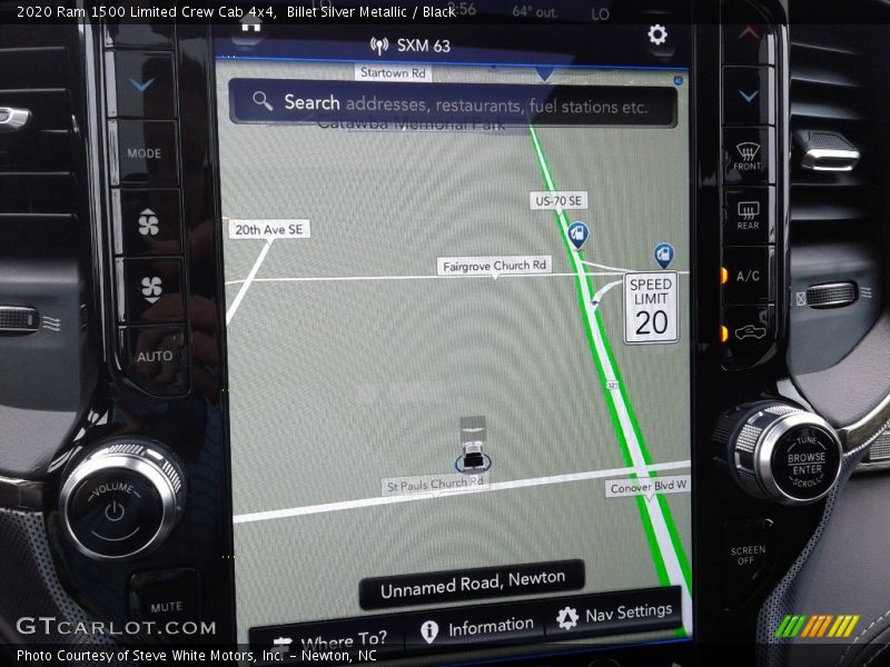 Navigation of 2020 1500 Limited Crew Cab 4x4