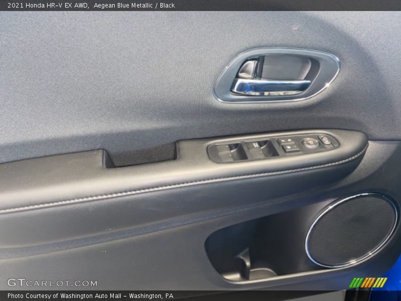 Aegean Blue Metallic / Black 2021 Honda HR-V EX AWD