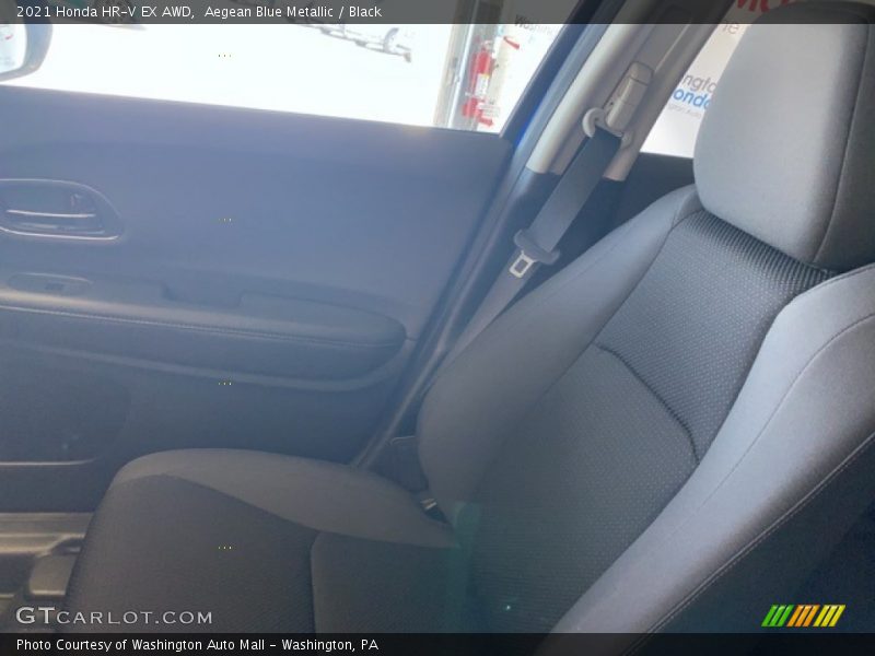 Aegean Blue Metallic / Black 2021 Honda HR-V EX AWD
