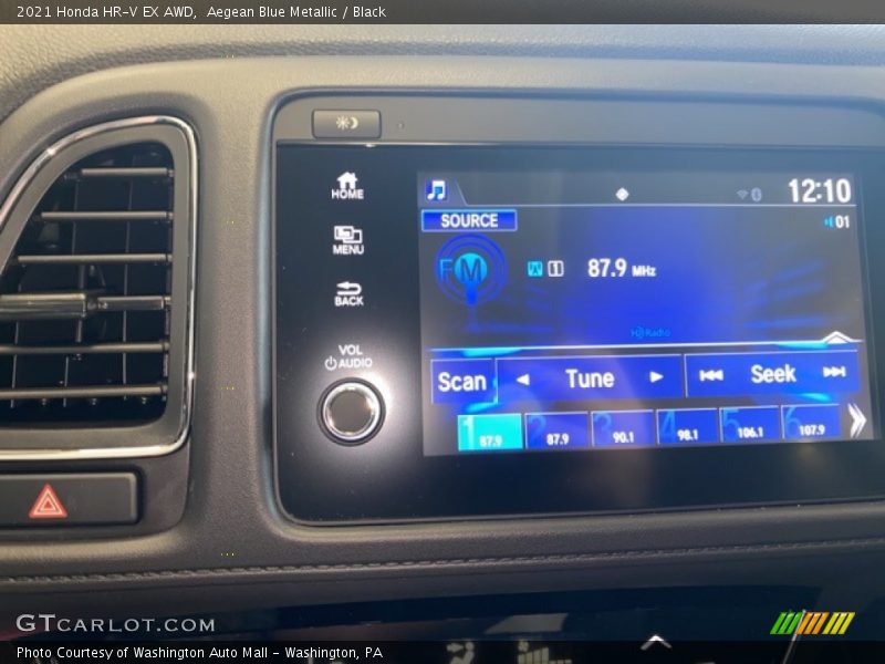 Aegean Blue Metallic / Black 2021 Honda HR-V EX AWD