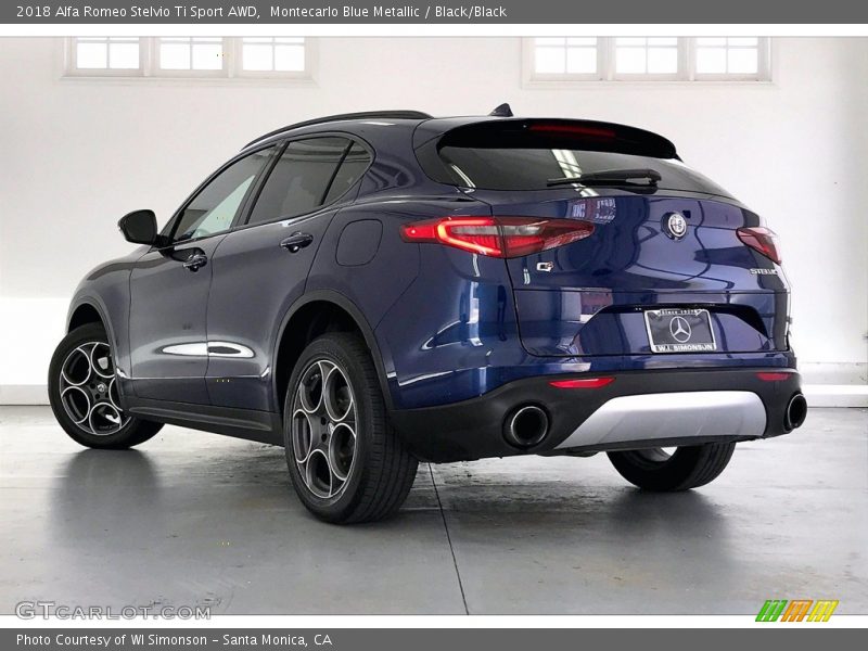 Montecarlo Blue Metallic / Black/Black 2018 Alfa Romeo Stelvio Ti Sport AWD