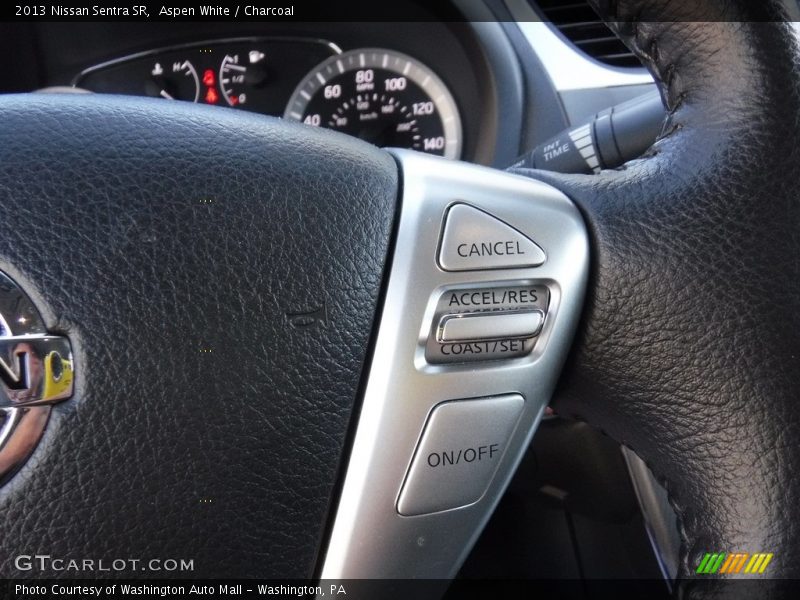 Aspen White / Charcoal 2013 Nissan Sentra SR