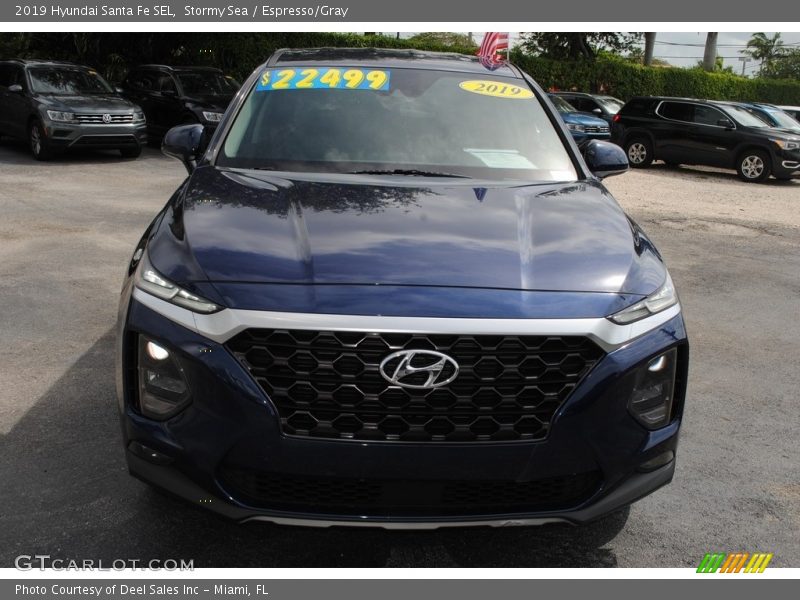 Stormy Sea / Espresso/Gray 2019 Hyundai Santa Fe SEL