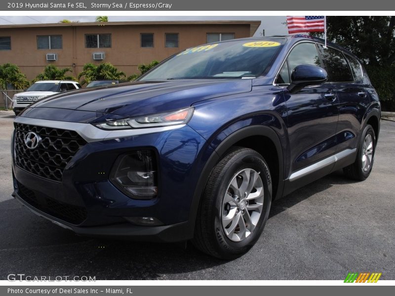 Stormy Sea / Espresso/Gray 2019 Hyundai Santa Fe SEL
