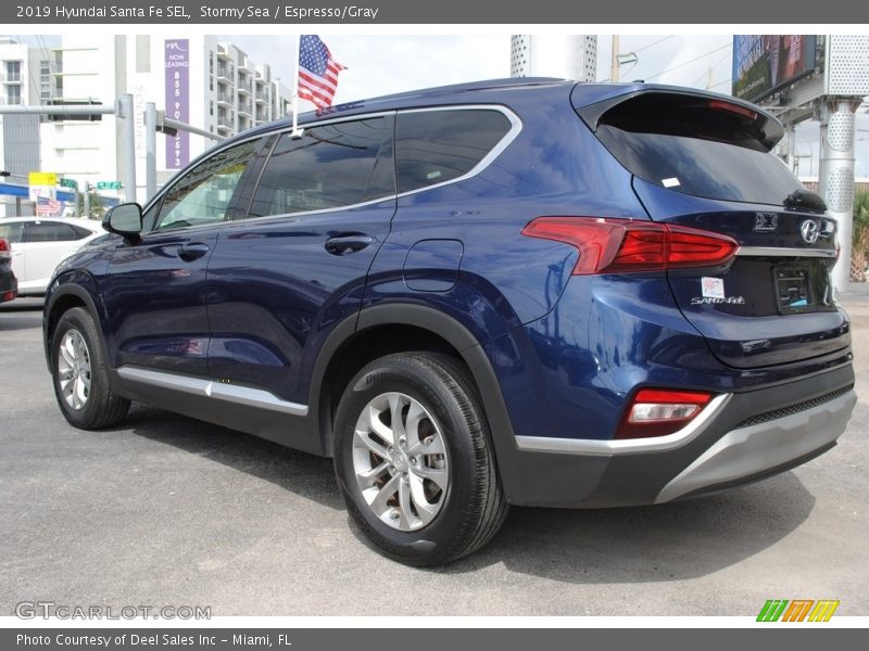 Stormy Sea / Espresso/Gray 2019 Hyundai Santa Fe SEL