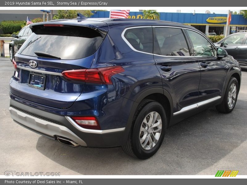 Stormy Sea / Espresso/Gray 2019 Hyundai Santa Fe SEL
