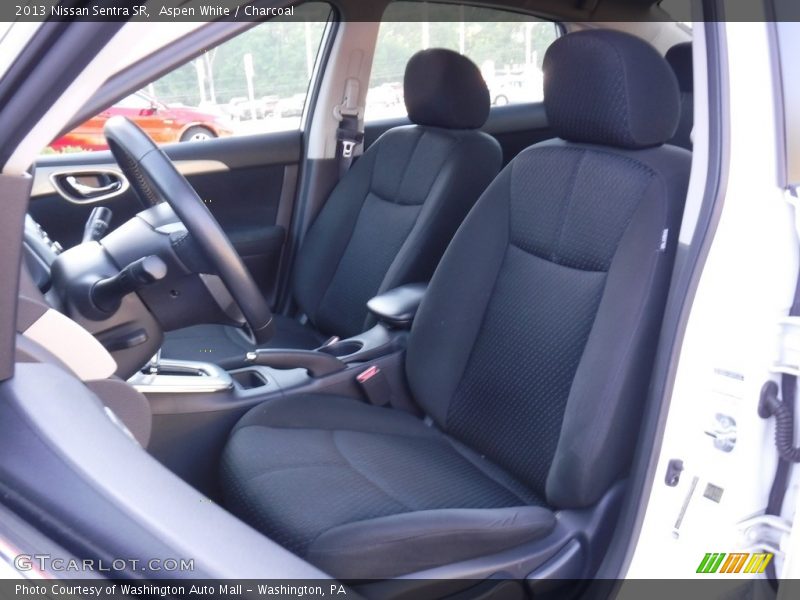 Aspen White / Charcoal 2013 Nissan Sentra SR