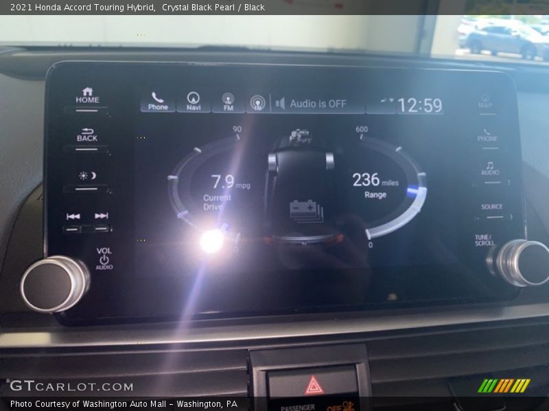 Crystal Black Pearl / Black 2021 Honda Accord Touring Hybrid