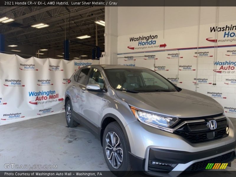 Lunar Silver Metallic / Gray 2021 Honda CR-V EX-L AWD Hybrid