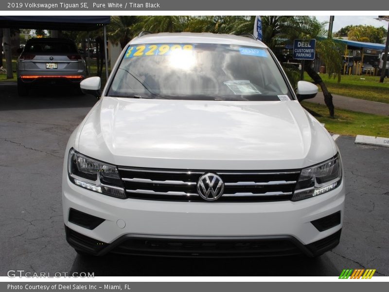 Pure White / Titan Black 2019 Volkswagen Tiguan SE