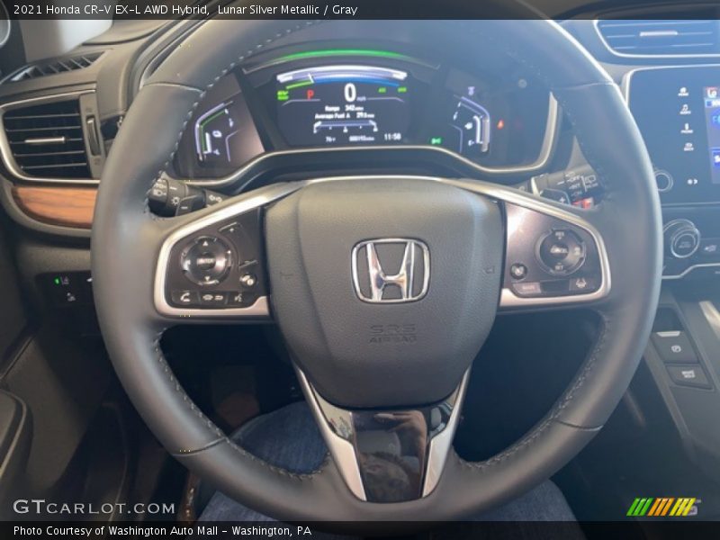 Lunar Silver Metallic / Gray 2021 Honda CR-V EX-L AWD Hybrid
