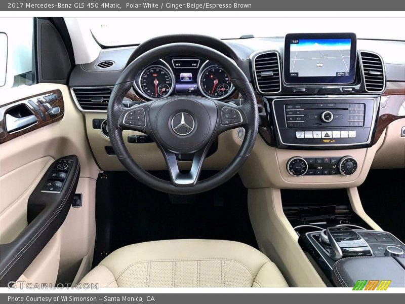 Polar White / Ginger Beige/Espresso Brown 2017 Mercedes-Benz GLS 450 4Matic